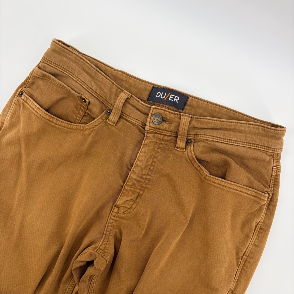 DU/ER N2X Relaxed Taper Pants 32x32 Brown Performance Cotton Blend Mens